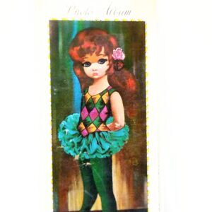 Vintage Eden Photo Album Lobeco Big Wide Blue Eye Girl Mid Century Modern